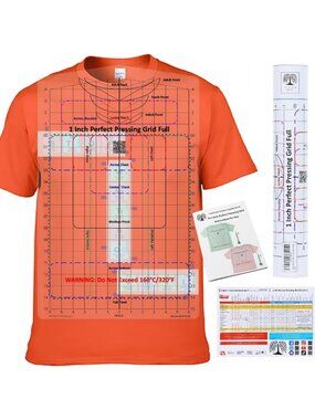 T-Shirt Alignment Ruler Guide for Heat Press - Perfect Shirt Printing Tool
